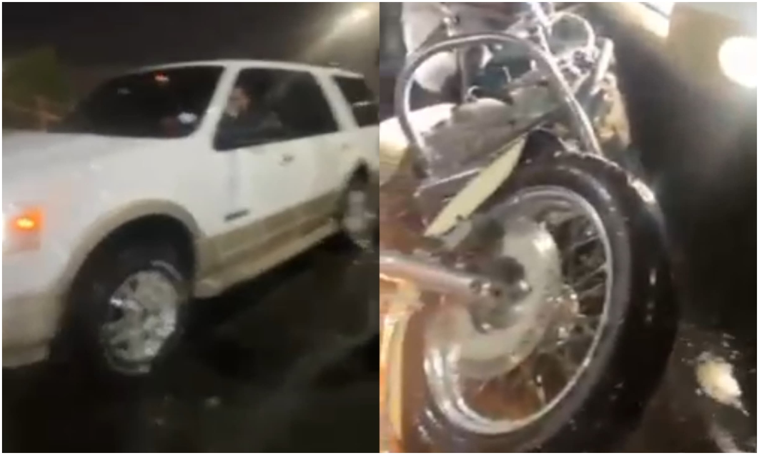 Conductor de una camioneta atropella a un motorizado en San Francisco (+Video)