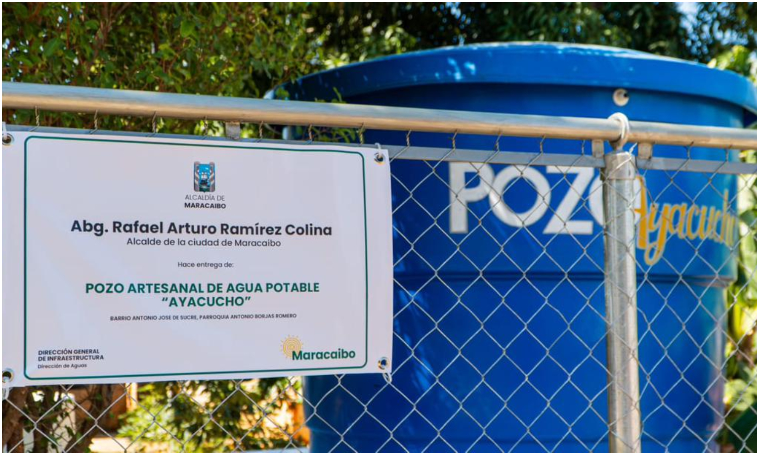 Alcaldía de Maracaibo entrega segundo pozo de agua en el oeste de la ciudad: más de 4 mil familias serán beneficiadas