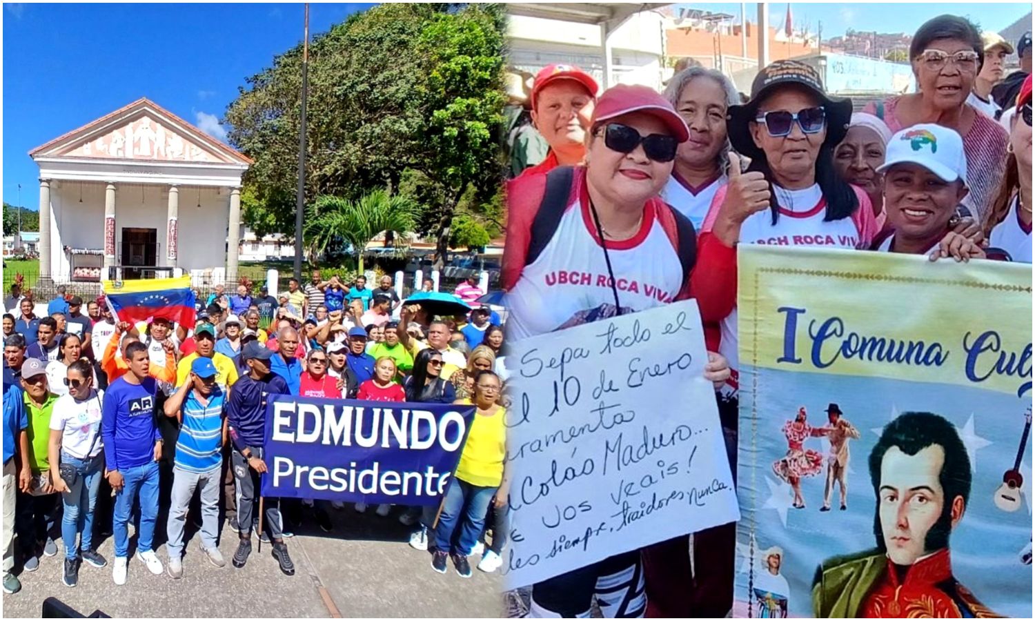 Oposición y oficialismo se concentran en Caracas a un día de la juramentación presidencial (+Fotos)
