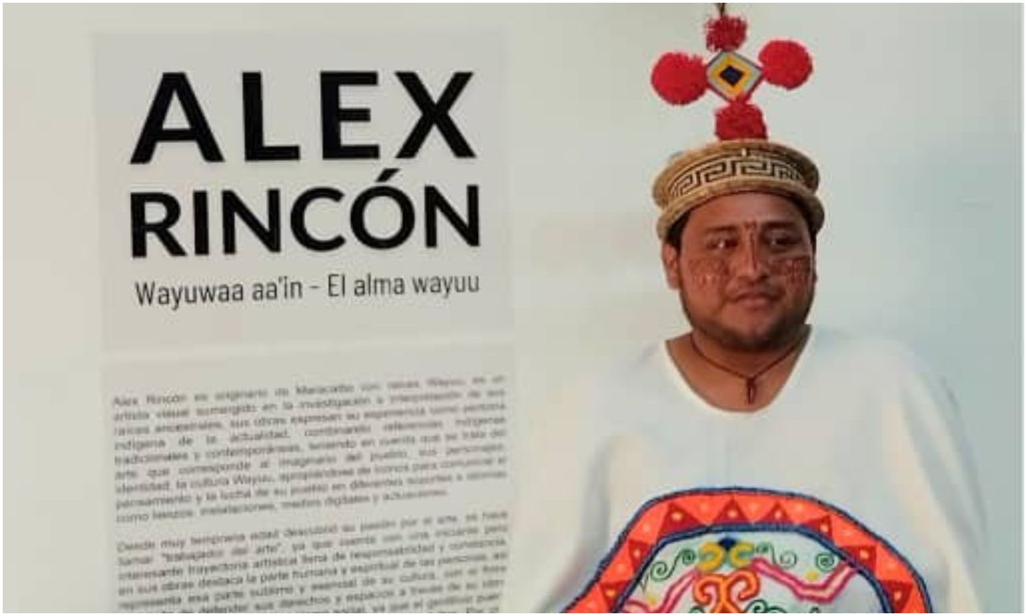 Artista plástico Álex Rincón se reencontrará con su público en el marco de su exposición wayuu