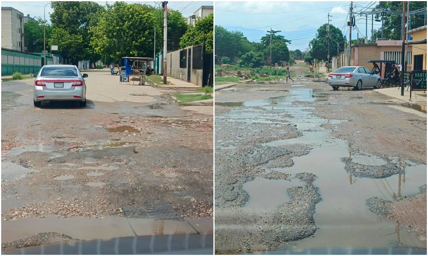Vecinos de Residencias La Esperanza exigen atención gubernamental ante calles deterioradas, abandono de la cancha y botes de aguas negras