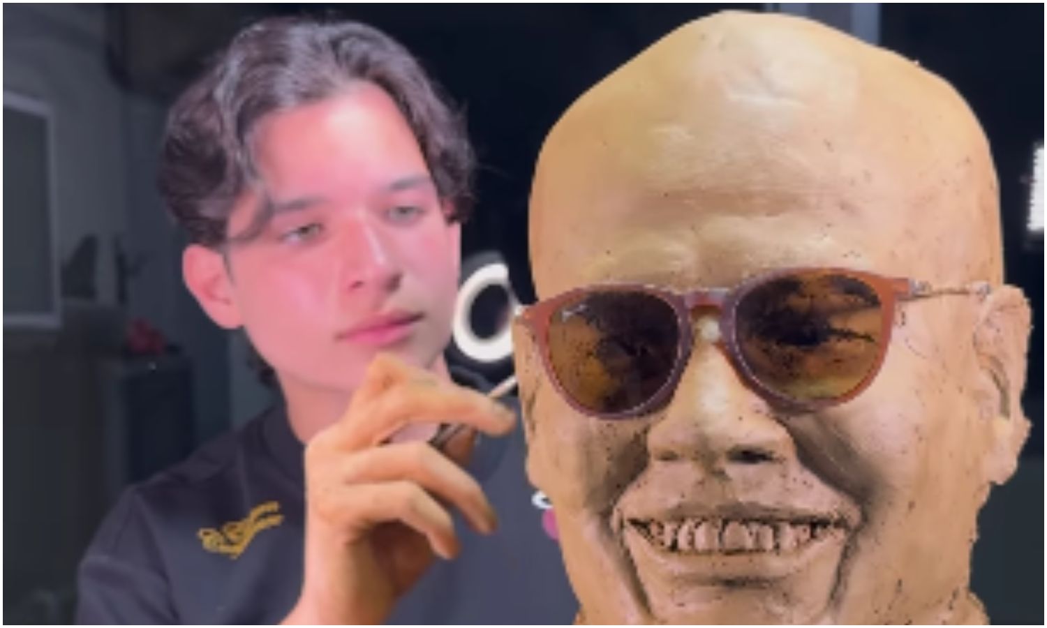 Joven artista venezolano rinde homenaje a Rubby Pérez con una escultura