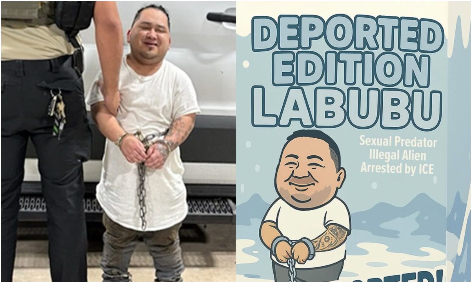 Casa Blanca genera polémica al comparar a migrante detenido con un muñeco Labubu
