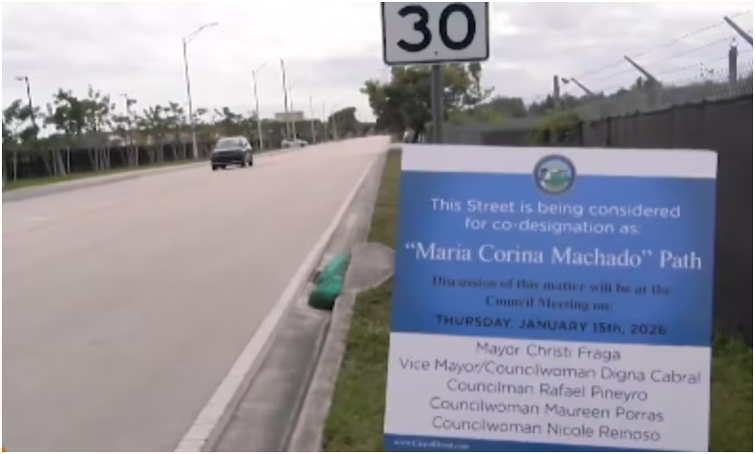 Ciudad estadounidense nombra una avenida en honor a María Corina Machado 