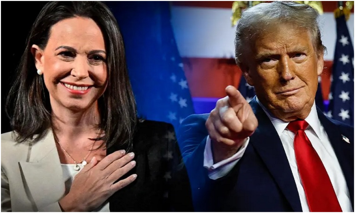 Trump anuncia reunión con María Corina Machado y celebra excarcelaciones de presos políticos en Venezuela