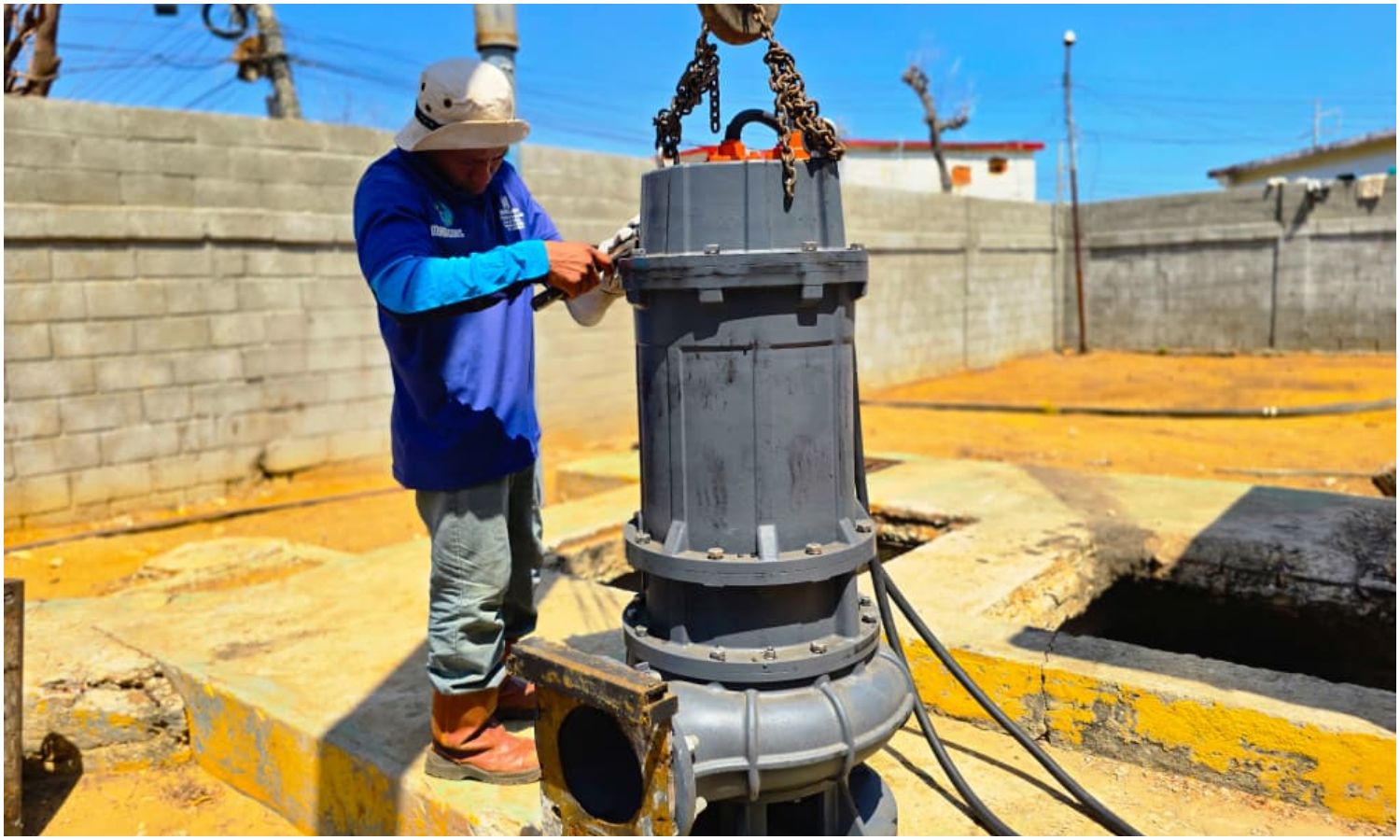 Inician rehabilitación de la estación de bombeo San Jacinto I y II para atender problemas de aguas servidas en el norte de Maracaibo
