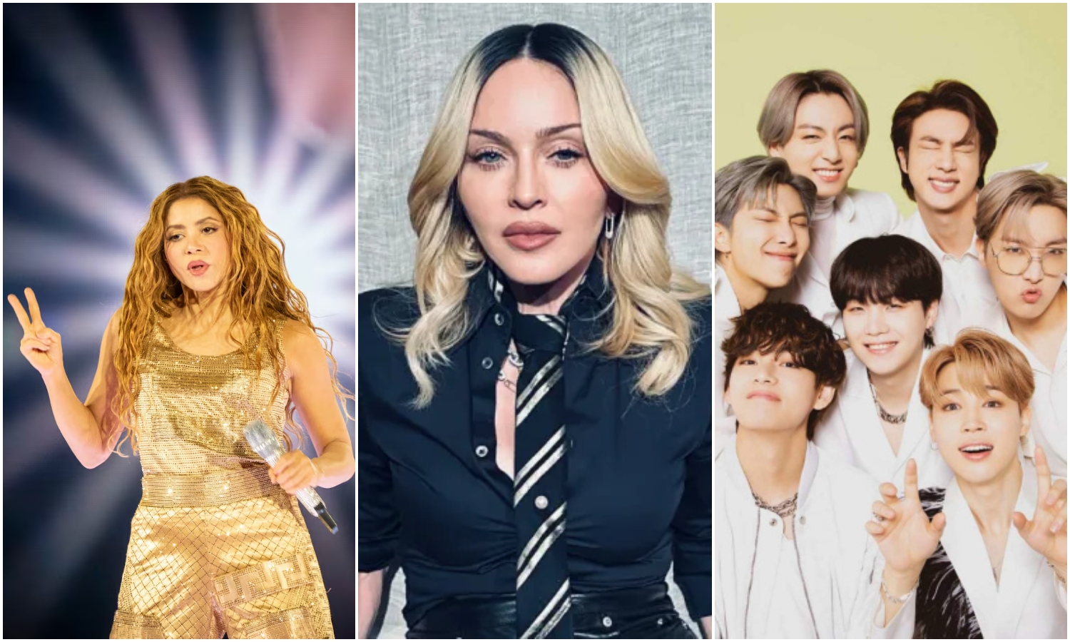 Shakira, Madonna y BTS encabezarán el primer show de medio tiempo de la final del Mundial 2026