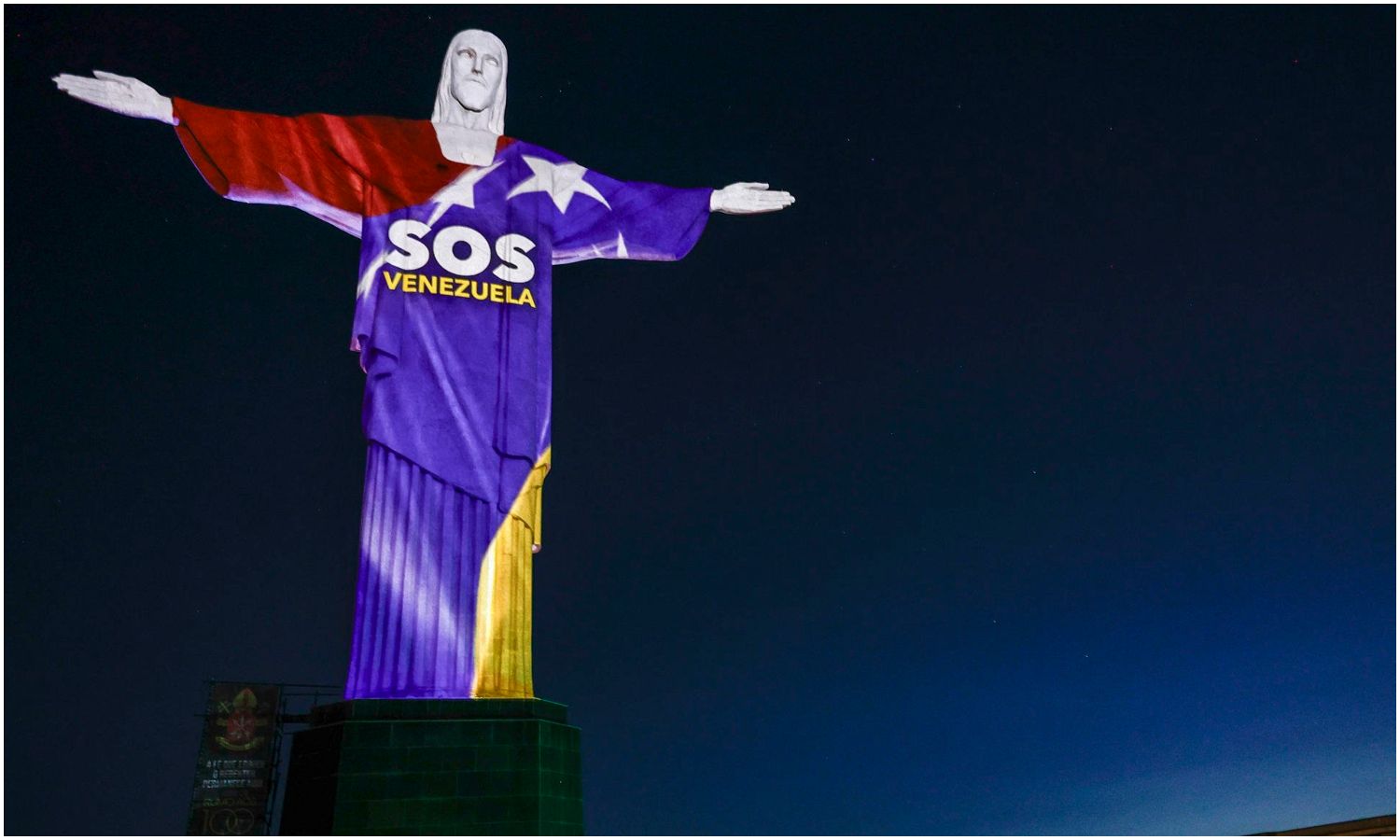 En video: Río de Janeiro ilumina el Cristo Redentor con los colores de Venezuela en homenaje a las víctimas de los terremotos