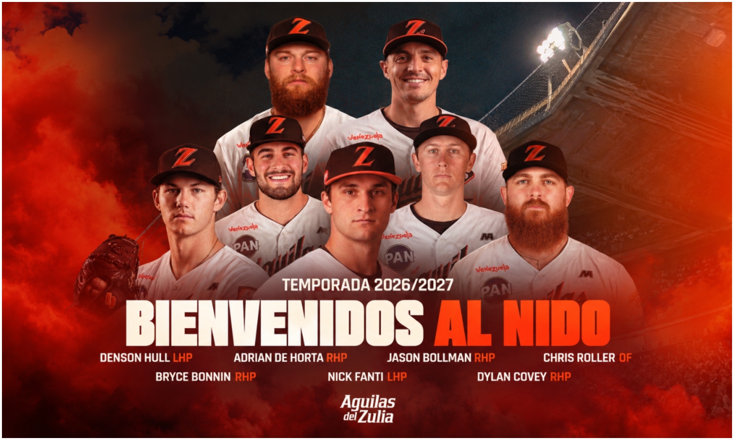 Águilas del Zulia anuncia a sus siete importados para la temporada 2026-2027