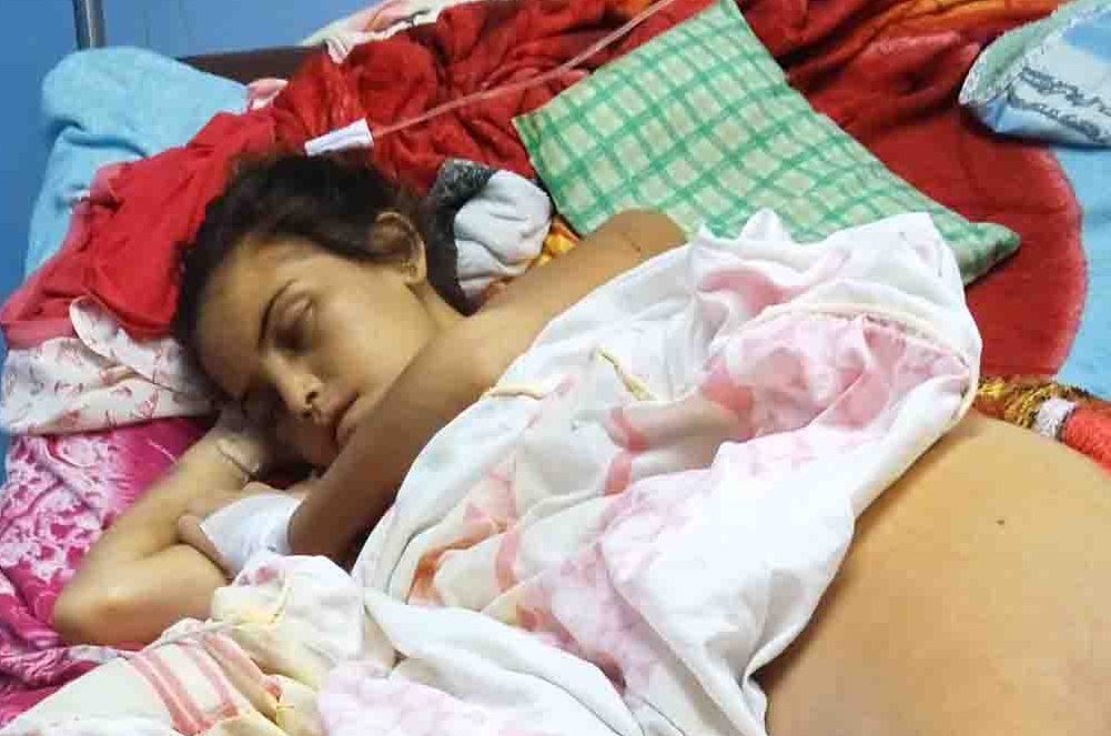 joven herida abierta abdomen