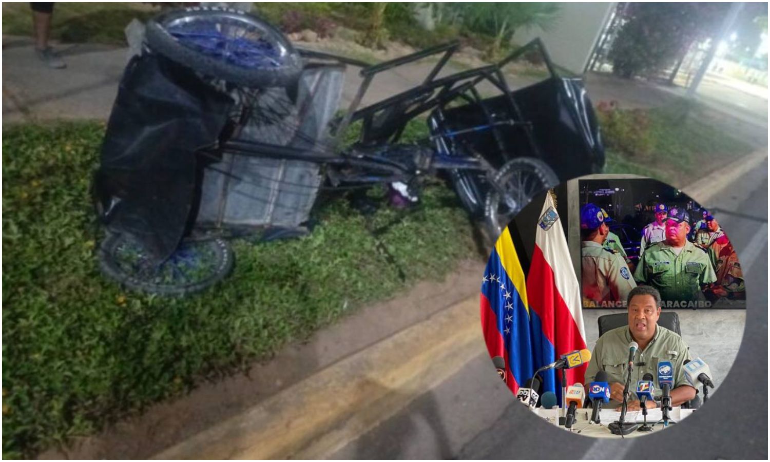Buscan vehículo que impactó contra una carrucha en la avenida Fuerzas Armadas de Maracaibo: madre e hijo menor de edad se encuentran heridos