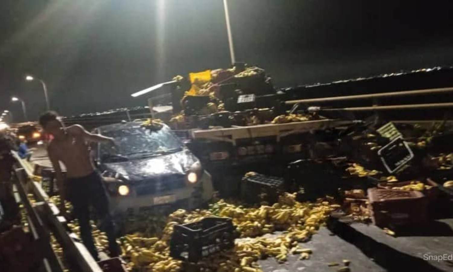 Múltiple choque en el Puente sobre el Lago de Maracaibo: dos personas presuntamente resultaron heridas