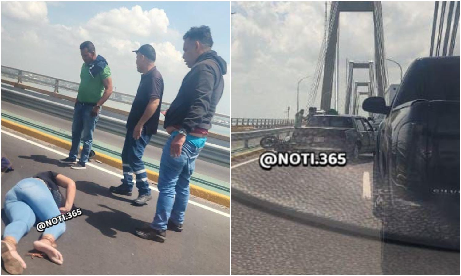 Reportan un choque en el Puente sobre el Lago: una mujer resultó herida