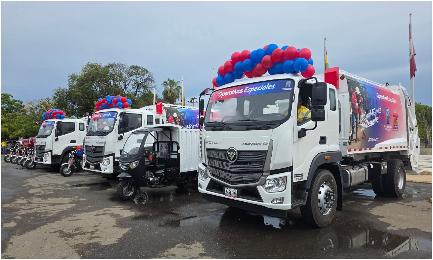 Alcaldía de Maracaibo entrega nuevas unidades para la recolección de basura y eleva a 50 la flota de camiones compactadores