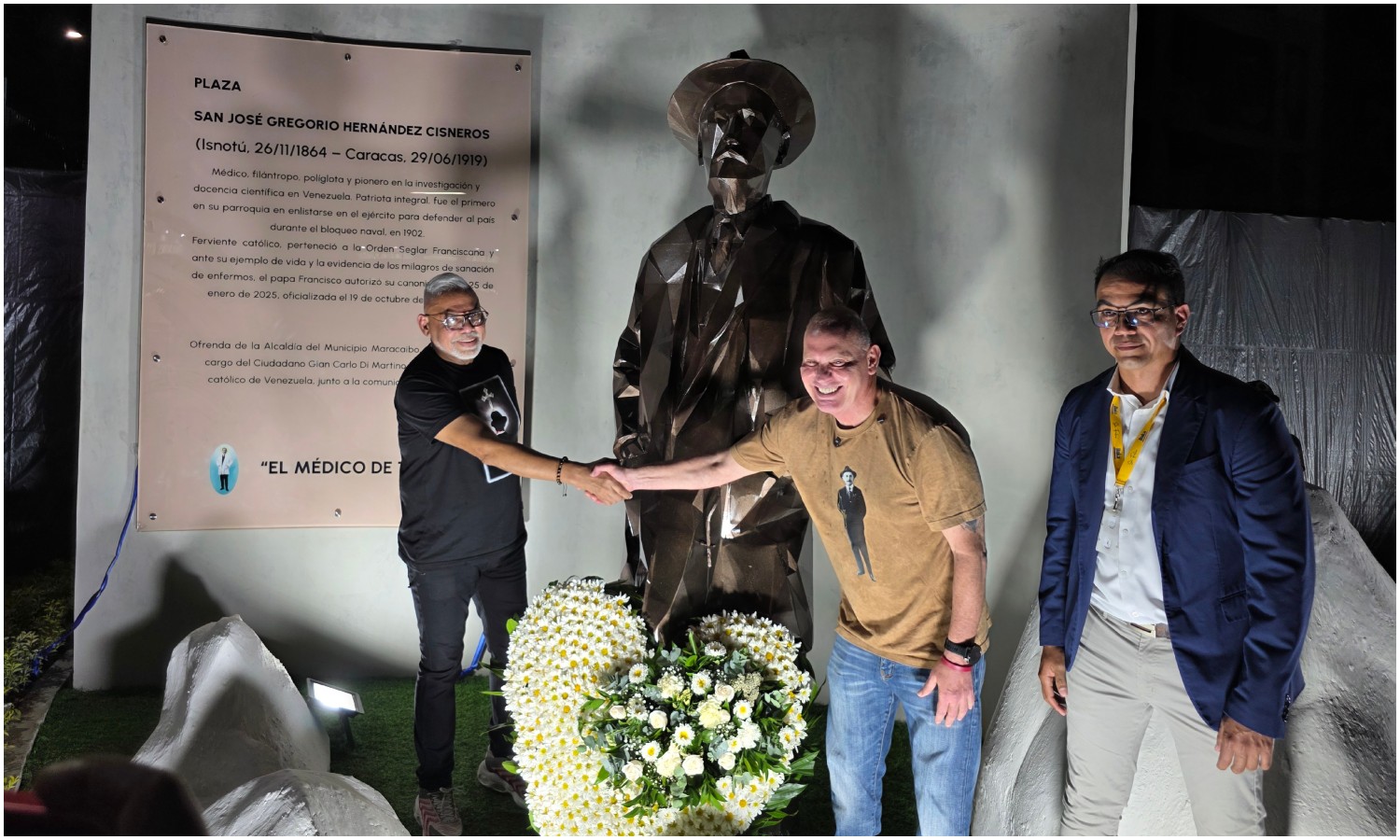 Alcaldía de Maracaibo y empresa privada inauguran plaza en honor a San José Gregorio Hernández