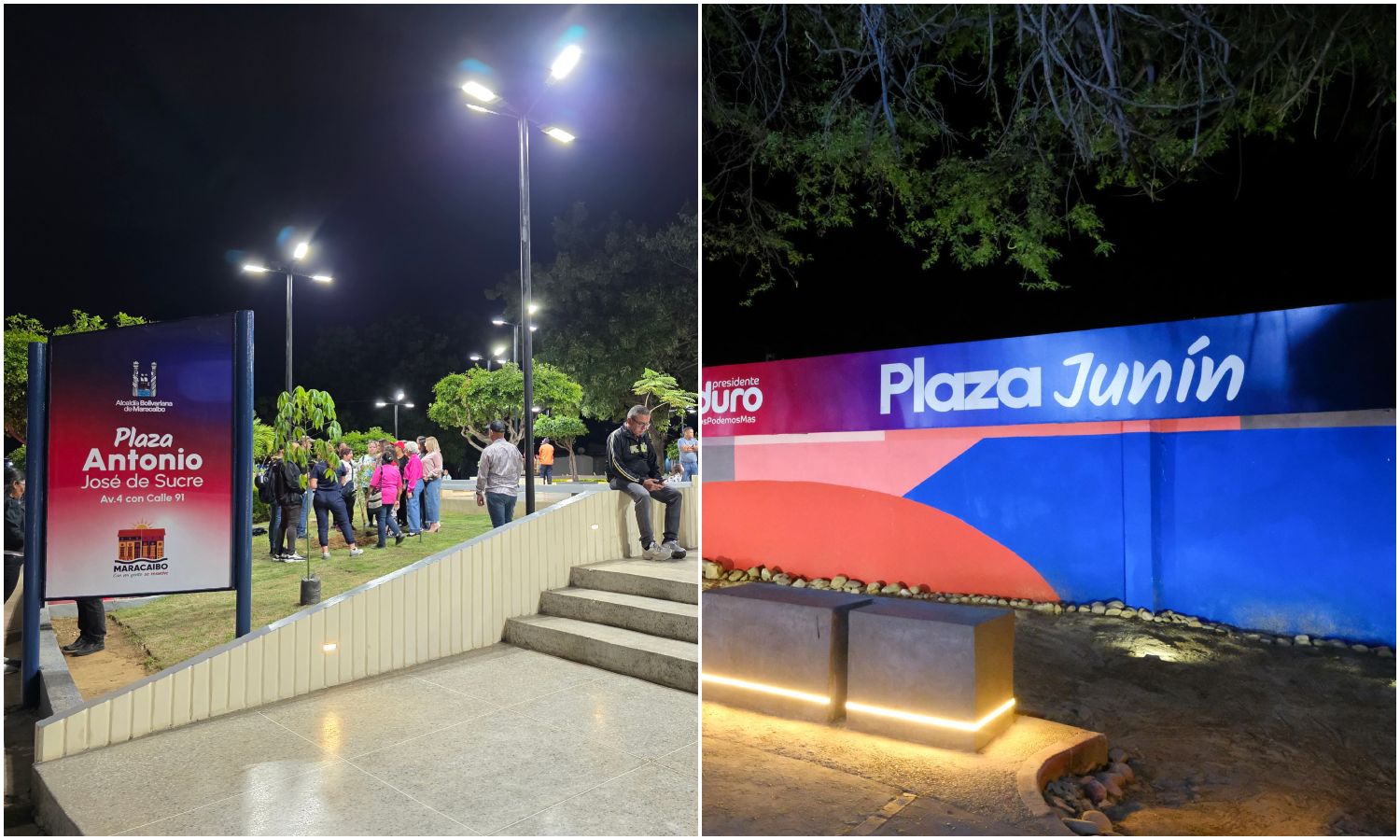 Alcaldía de Maracaibo entrega renovadas las plazas Antonio José de Sucre y Junín en Bella Vista