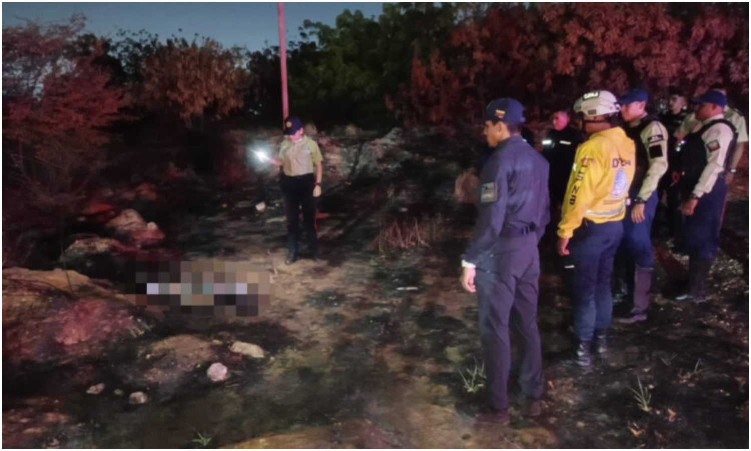 Hallan un cadáver carbonizado en el sector El Manzanillo