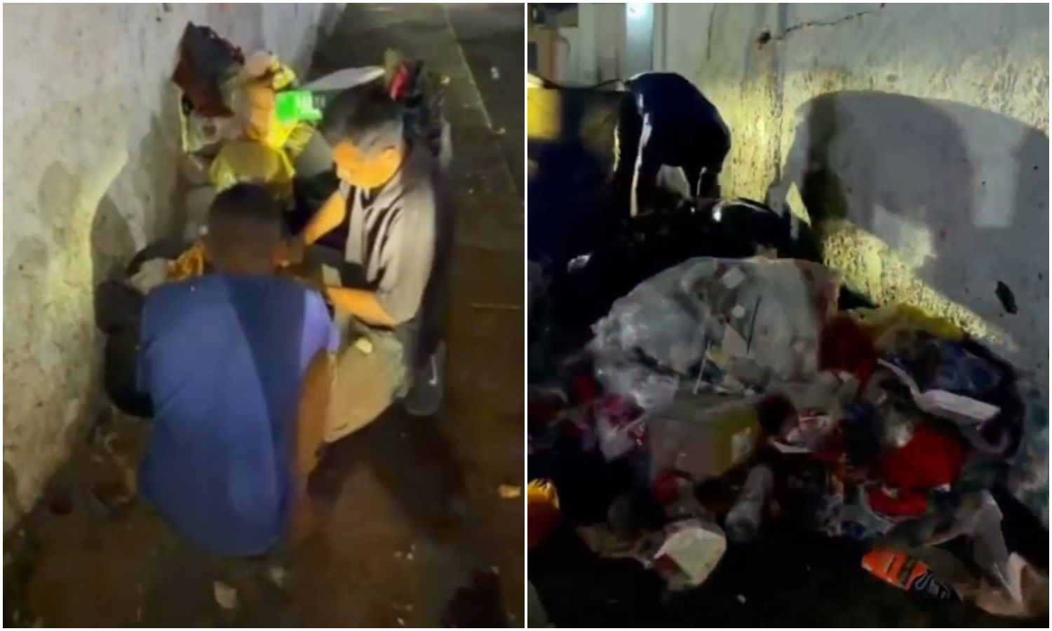 Polimaracaibo detuvo a dos hombres por romper bolsas de basura y arrojar los desechos a la calle en el sector Belloso