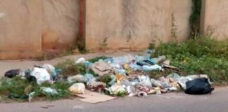 basura y aguas negras en la rosaleda