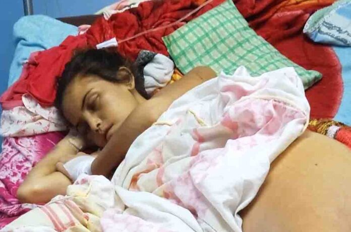 joven herida abierta abdomen