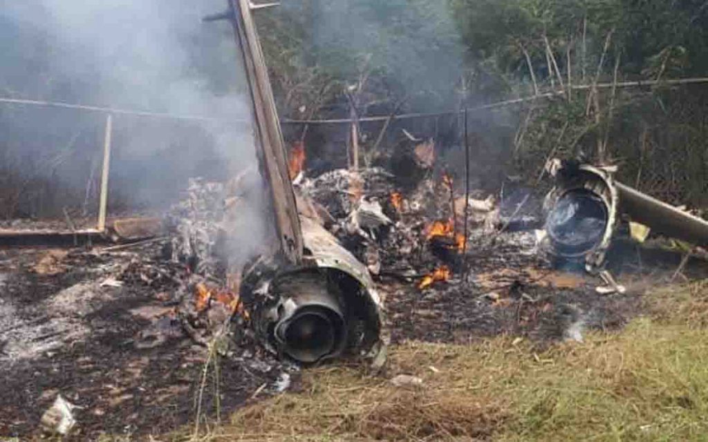 avión militar estrelló cortijos