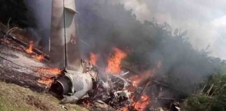 avión militar estrelló cortijos