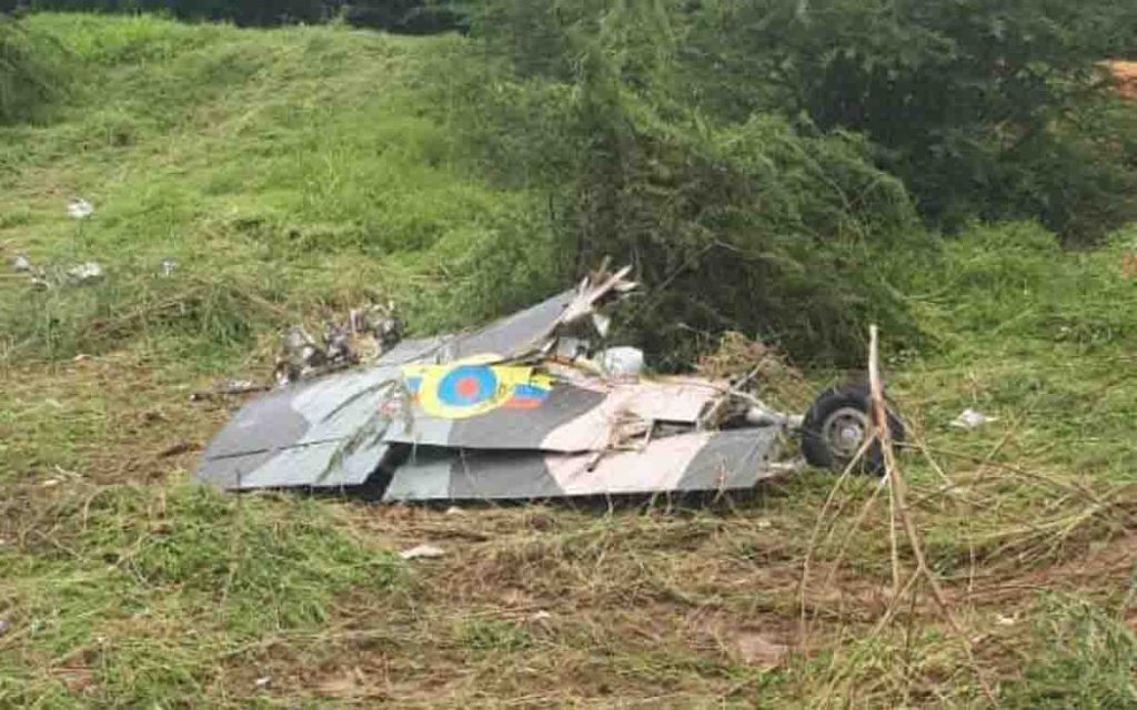 avión militar estrelló cortijos